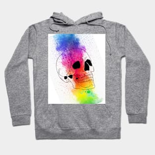 💀🎨Crazy beautiful halloween skull design skeleton - colorful, painting, psychedelic Hoodie